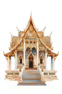 Thai temple architecture building details.