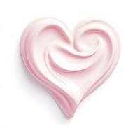 Pink heart shaped cream texture smooth smooth texture.