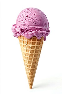 Real purple icecream cone dessert photography refreshing.