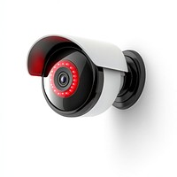 Real modern security camera device surveillance wall-mounted.