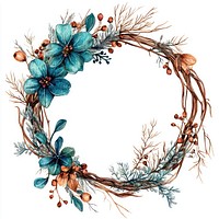 Dry branchs Wreath wreath art illustration.