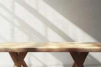 Empty light wood table furniture design contemporary.