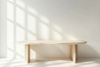 Empty light wooden table furniture bench contemporary.