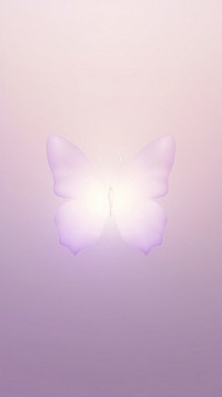 Faded blurry gradient butterfly shape Y2k Aura Wallpaper purple background minimalist.