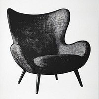 Furniture armchair design black.