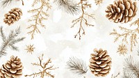 Festive Christmas pattern pine illustration hand-drawn.