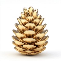 Gold pine cone illustration nature-inspired accessories.