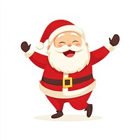 Santa claus dancing happy background character.