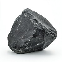 An isolated heavy black stone mineral rock anthracite.