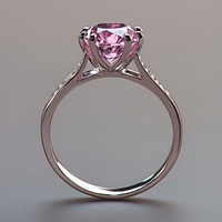 An isolated close up pink diamond ring jewelry accessories engagement.