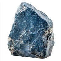 An isolated heavy blue stone mineral crystal rock.