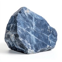 An isolated heavy blue stone gemstone mineral rock.