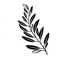 Laurel branch leaf minimalist design.