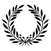 Laurel wreath design vector black.