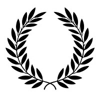 Laurel wreath elegant symbol vector.