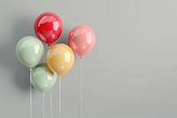 Flying balloons celebration background decoration.