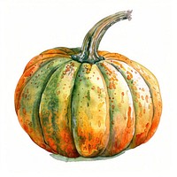 Carnival pumpkin illustration watercolor harvest.