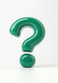 Question mark green colors 3d question symbol question mark.