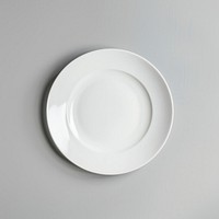 Plate white round minimalist.