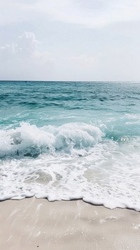 White beach wallpaper ocean water sky.