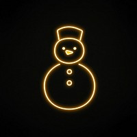 Simple snowman icon background christmas holiday.