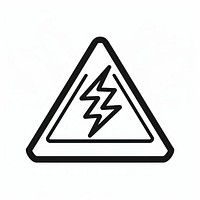 Simple danger electricity icon triangle sign symbol.