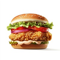 Whopper Chicken Sanwich chicken food meal.