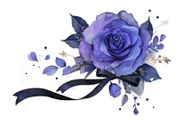 A rose art illustration watercolor.