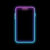 Phone neon illustration futuristic.