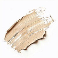 Flat pale Beige paint brushstroke beige foundation cosmetic.