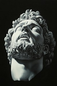 Greek illustration background sculpture.