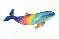 Rainbow illustration watercolor animal.