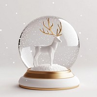 Snow Globe antlers deer christmas.