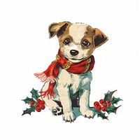 Christmas dog christmas puppy scarf.