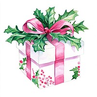 Christmas gift boxes watercolor christmas ribbon.