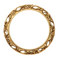 Vintage circle frame gold golden photo.