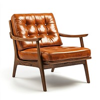 Real loft style armchair furniture leather mid-century.