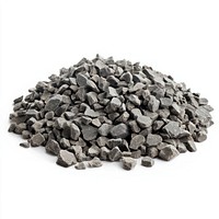 Real pile of gravel rocks gray construction.