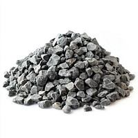 Real pile of gravel rocks gray construction.