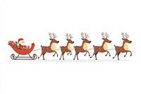 Reindeer sleigh santa celebration.