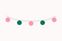 Fairy lights geometric decorative flat illustration