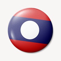 Laos flag round badge illustration