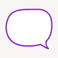 Purple speech bubble  illustration