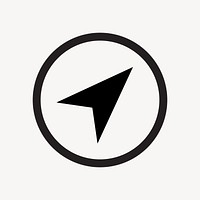 Minimalist compass arrow icon design illustration