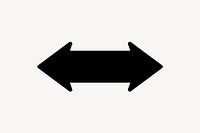 Black double arrow direction symbol illustration vector