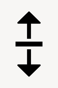 Vertical arrows direction symbol design illustration