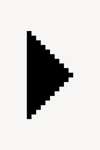 Pixelated black play button  design illustration