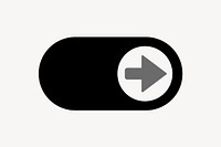 Minimalist toggle switch icon illustration vector