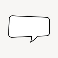 Rectangle speech bubble outline shape illustration