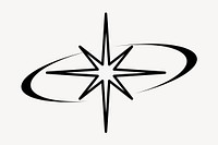 Stylized compass star illustration vector